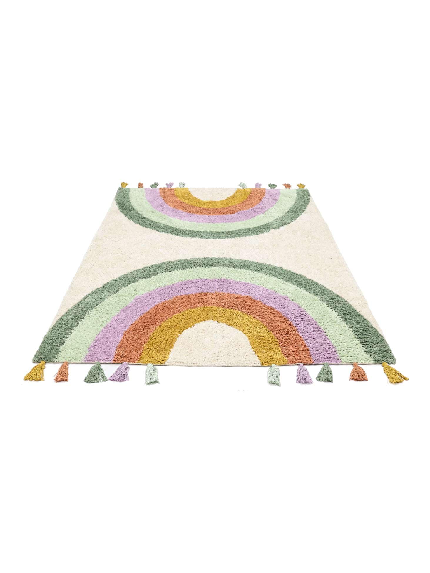RugVista Rainbow Mirror Kinderteppich, 140 x 200 cm, Multi/Weiß | Moderne, Kinder, Rechteckig, Mittlerer Stapel, Maschinenwäsche, Oeko-Tex 100, Ohne gefährliche Chemikalien, Kinderzimmer