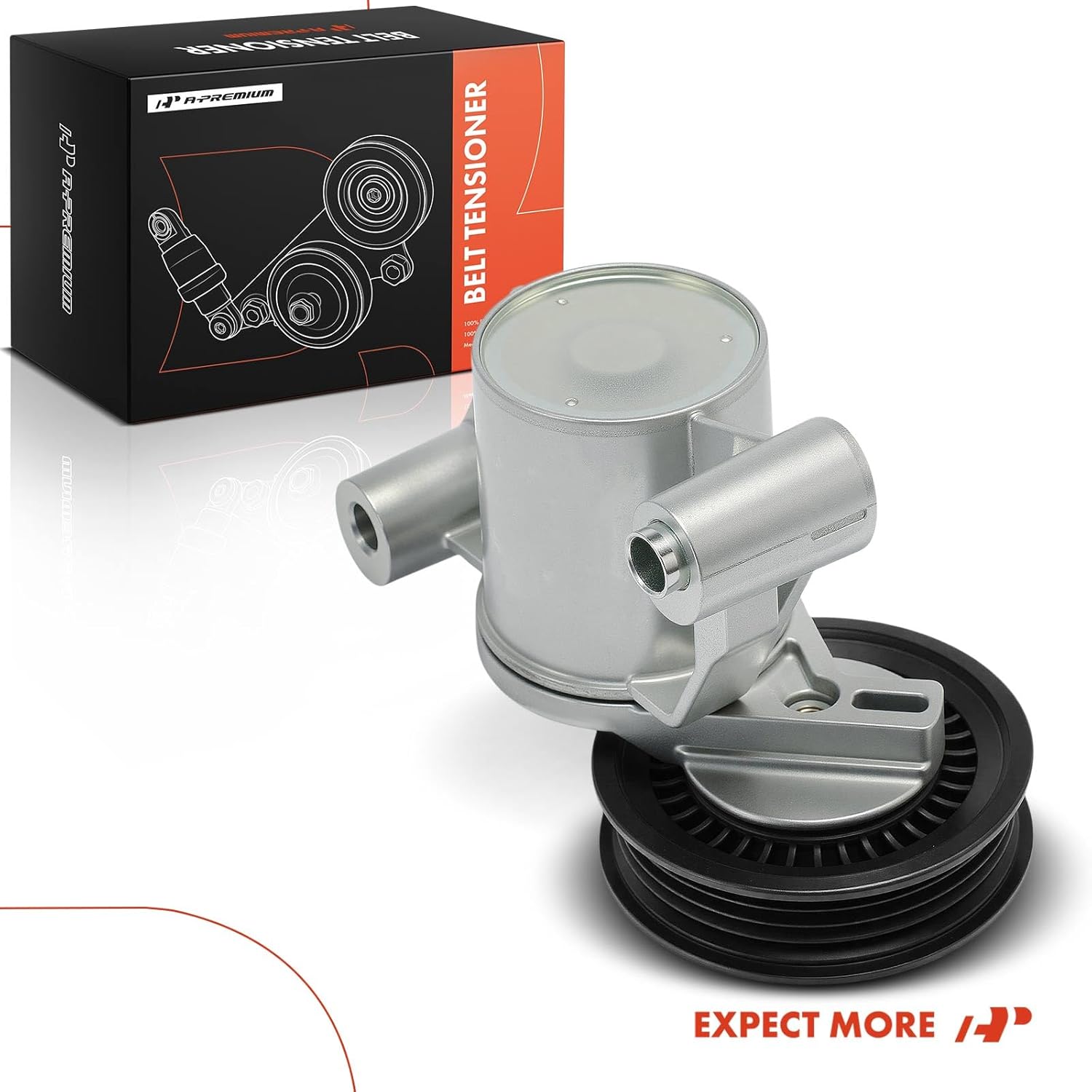 A-Premium Belt Tensioner Assembly with Pulley Compatible with Ford Focus 2012-2018, EcoSport 2018-2021, 2.0L, Replace# CM5E6A228AA, CM5E6A228AB