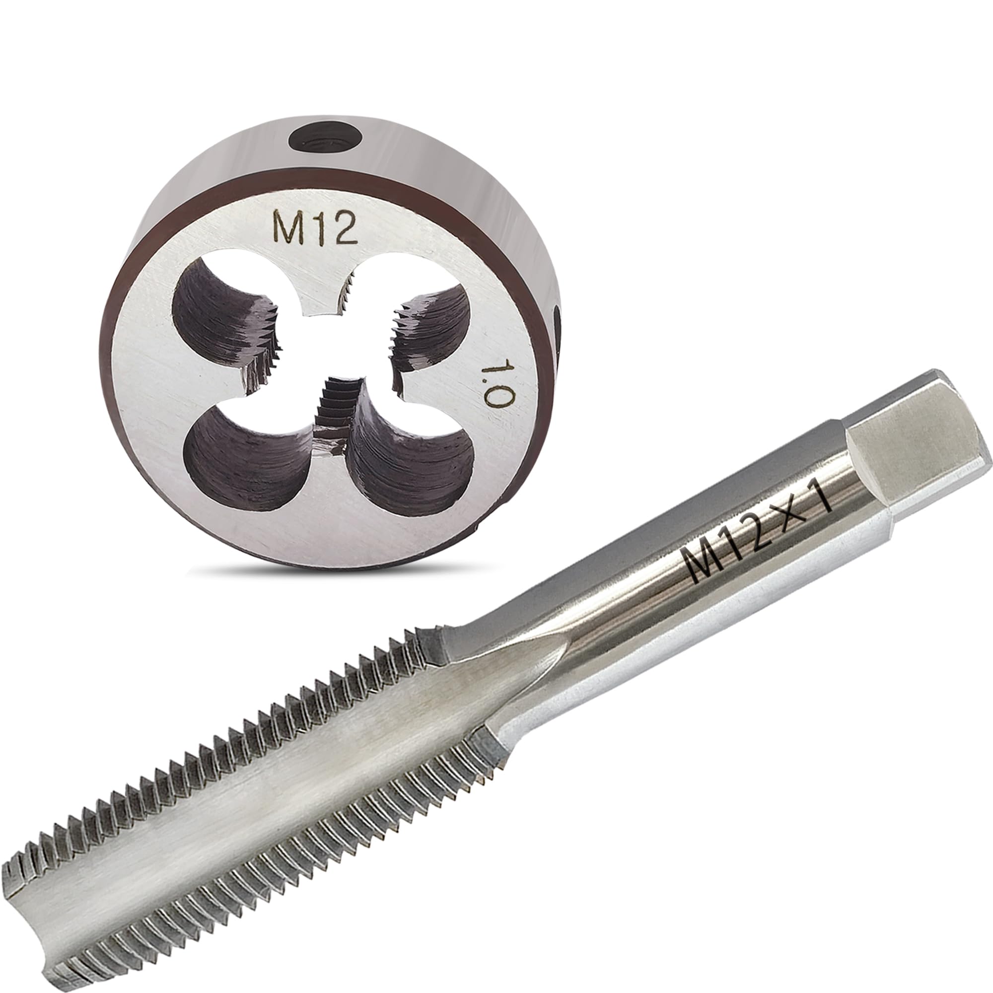 M12x1.0 Tap and Die Set, Metric Right-Hand M2 HSS M12 x 1.0 Tap Die Set
