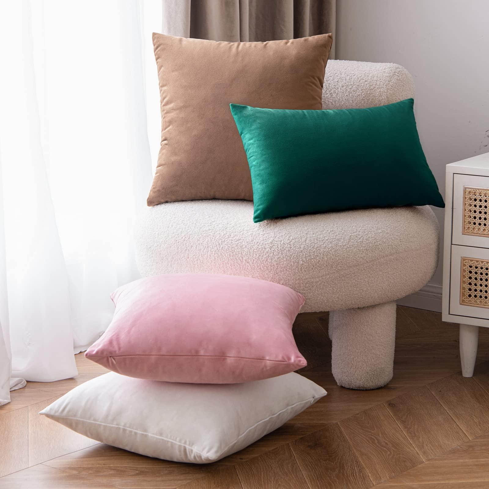EMEMA Federe in velluto Copricuscini Decorativi Fodere