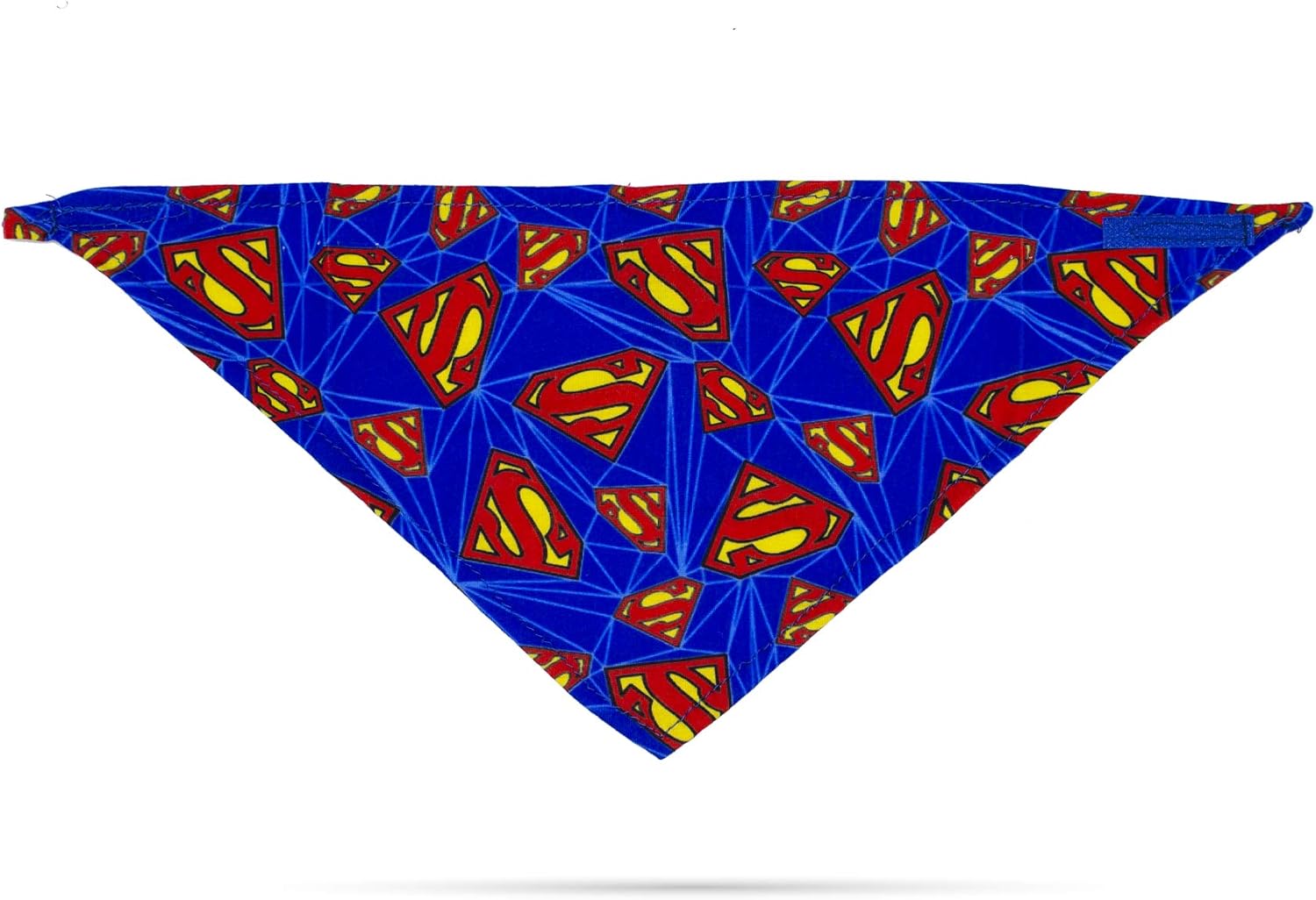 DC Comics Dog Bandana | Batman Logo Repeated Pattern | Super Adorable Superhero Scarf for Pets | Small Dog Bandana with Superman Print | Comfortable Dog Apparel & Accessories