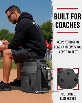 Baseball Bucket Bag, Softball Coaches Bags Fit 6 Gallon Bucket