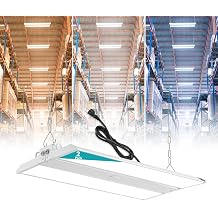 LED Linear High Bay Light 3FT, 0-10V Dimmable, 300W/250W/200W Selectable, 4000K/5000K/6000K, Adjustable Angle Warehouse Workshop Commercial Industrial Lighting, ETL, with 5.25ft Cord, 2-Pack