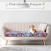 Vista 6 de Newwiee Fundas elásticas para cojines de patio, 8 piezas, para exteriores, para muebles de patio, sofá, sillón, fundas protectoras de muebles suaves