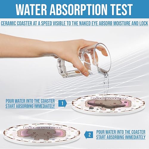 Miniatura 10 de CUBICER Paquete de 6 posavasos de cerámica de unicornio con base de corcho, regalos de inauguración de la casa para mujeres y adultos, mesa de café,