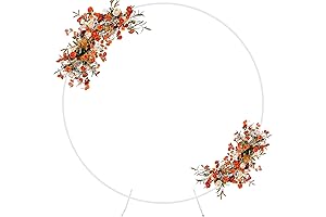 7.2FT White Round Backdrop Stand- Durable Circle Wedding Arch for indoor and outdoor