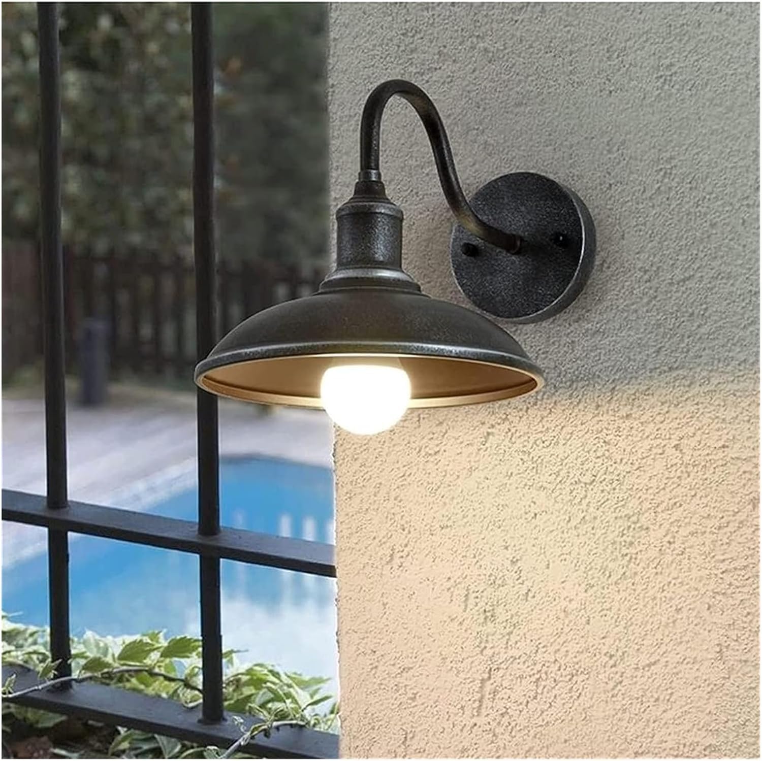 HXYSXHJUO Wall Lamp Outdoor Sconce Lighting Fixture Exterior Waterproof Lantern Lights Retro Silver Bronze Porch Wall, Pendant Light
