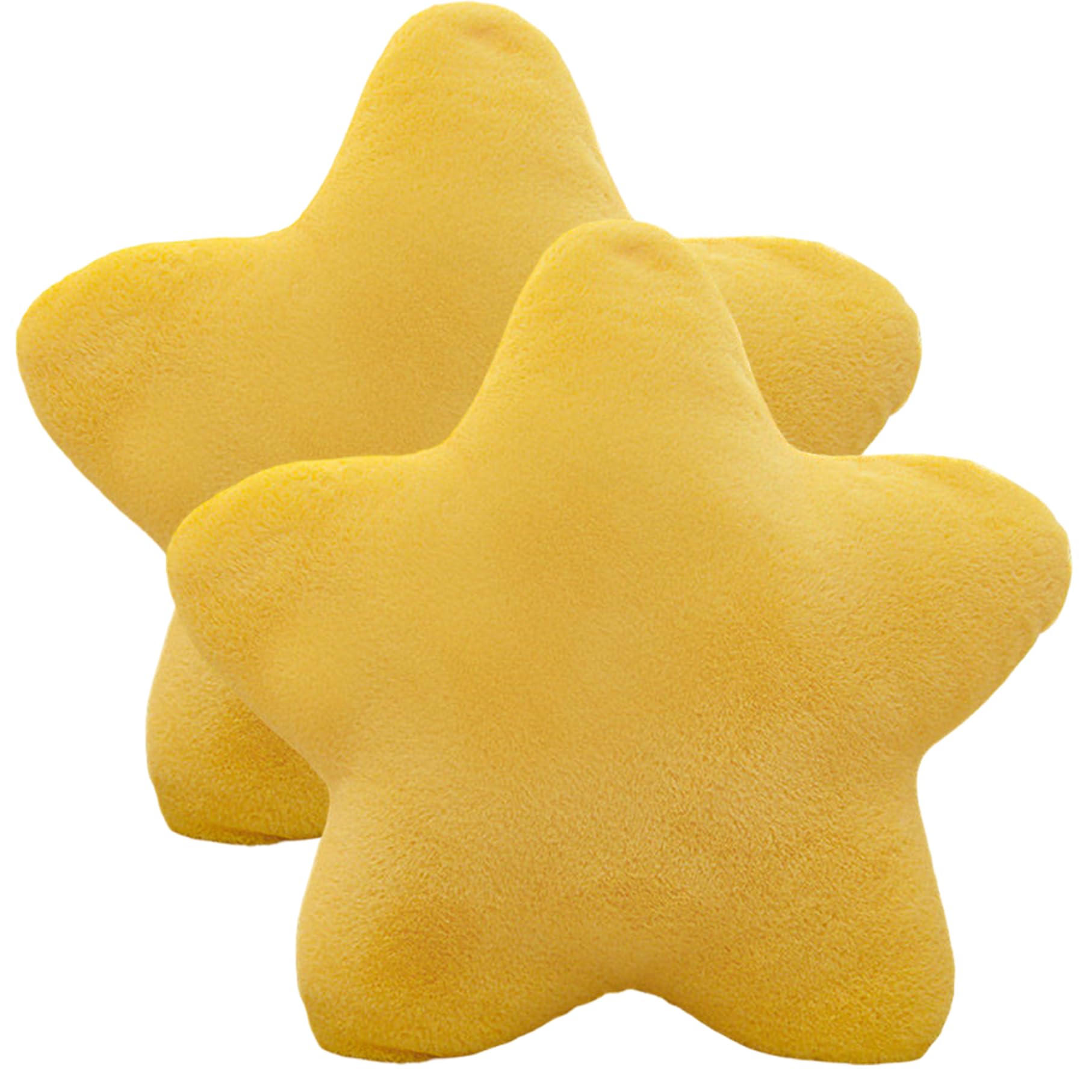 Almohada de estrella de 2 piezas, almohada de felpa en forma de estrella de 12 pulgadas, lindo cojín decorativo de cojín decorativo para vivir, sala de juegos de dormitorio, decoración, regalo.