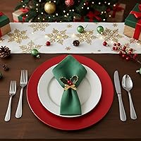 Vista 19 de Tanlade 50 Pcs 13 Inch Charger Plates Bulk Round Wedding Chargers Plastic Dinner Plates for Table Setting Wedding Party Decoration (Gold)