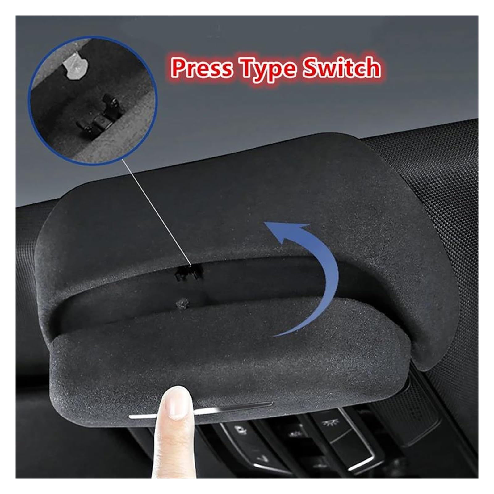 Soporte Gafas Coche Caja De Almacenamiento para Gafas De Sol Organizador Gafas De Coche Soporte Techo Solar para A4L para A6L para Q5L Porta Gafas Coche(A6L)