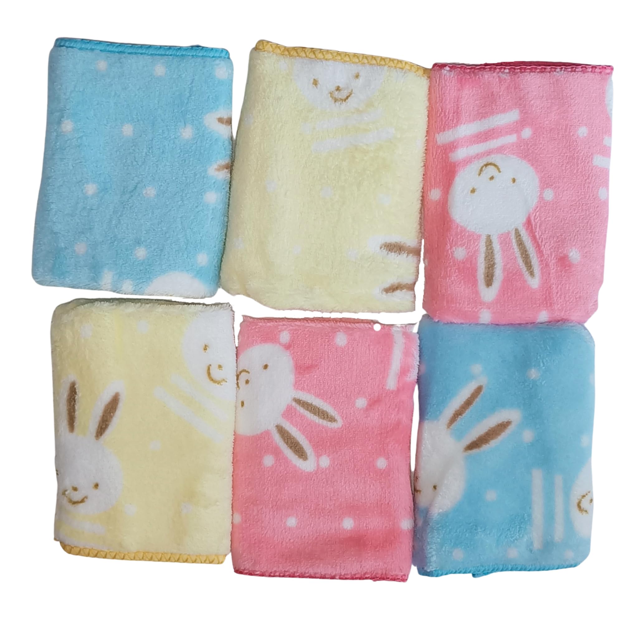 Set of 4 Multicolor Microfiber Face Towel Handkerchief Rumal 350GSM Extra Soft-image-13
