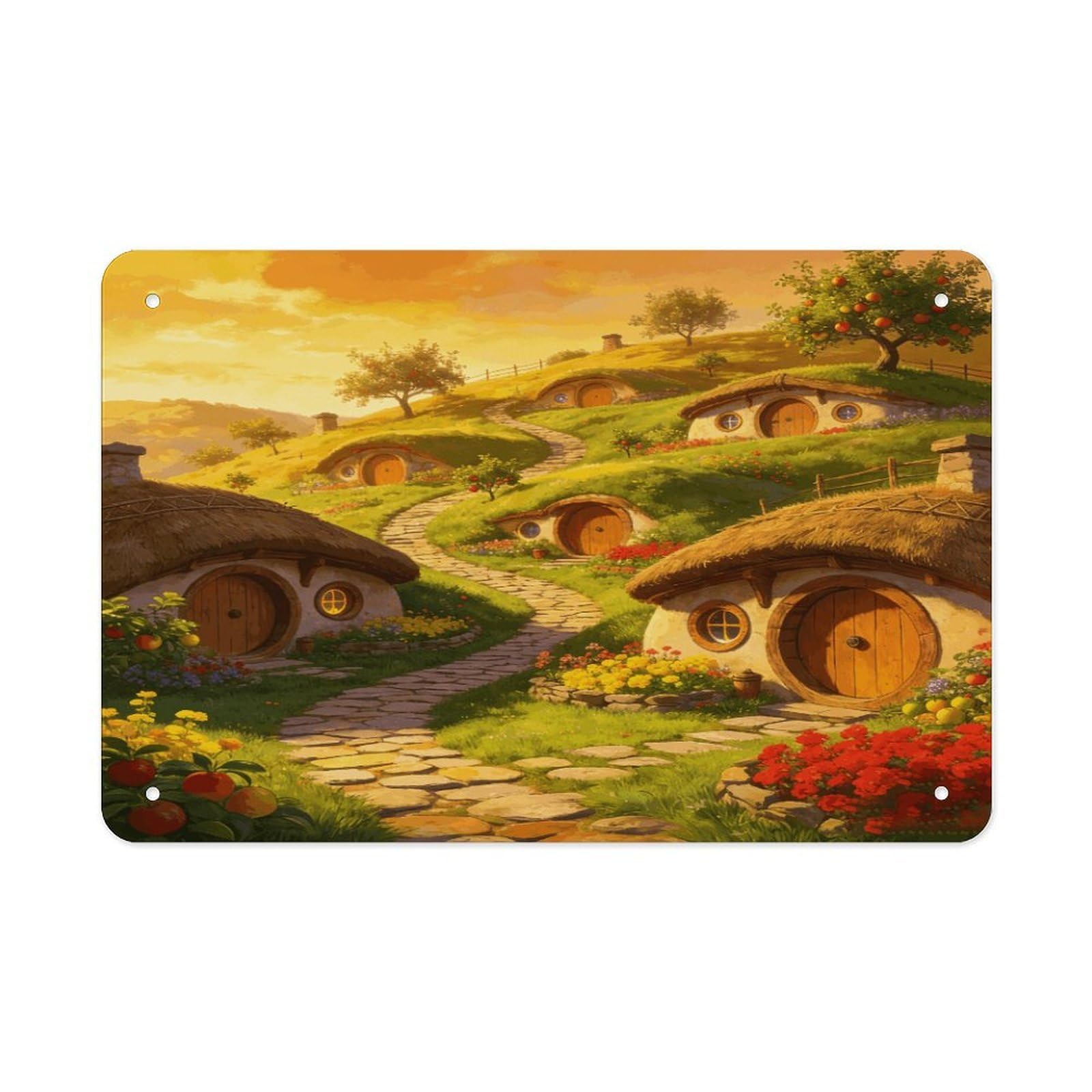 Fodpand Style Hobbiton Wall Art Metal Signs Tin Sign