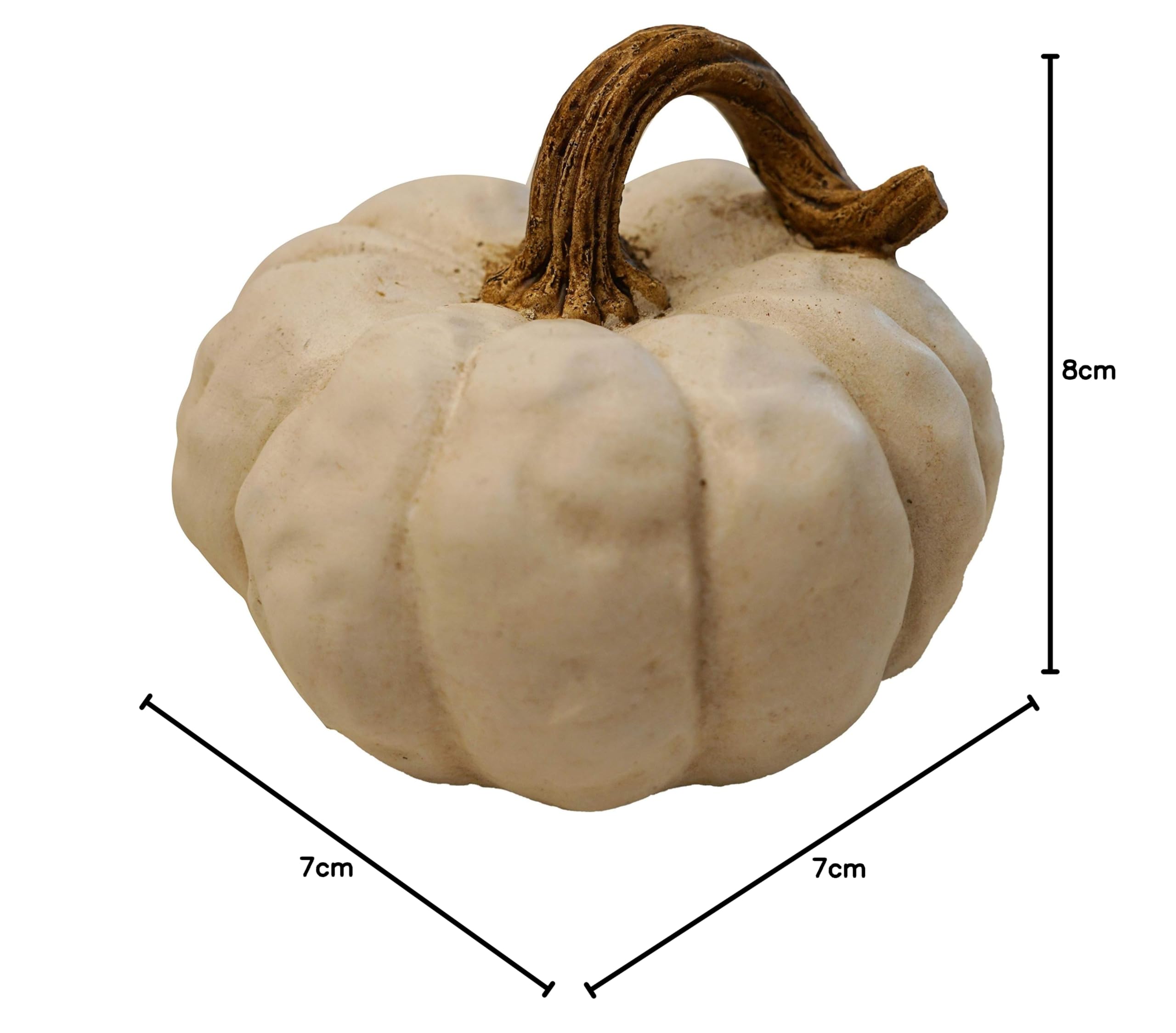 khevga Decoración de otoño calabazas decorativas en conjunto (blanco)