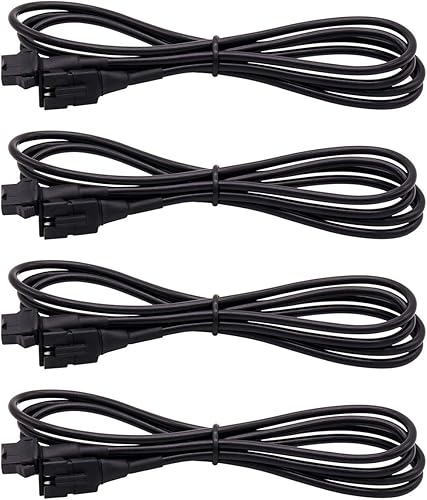 YiLaie 4 cables de extensión de 47 pulgadas para uso con luces LED de rock, kits de acento RGB neón para LED, motocicleta, ATV, SUV, luz de