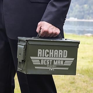 HomeWetBar Maverick Personalized 50 Cal Military Ammo Can - HomeWetBar