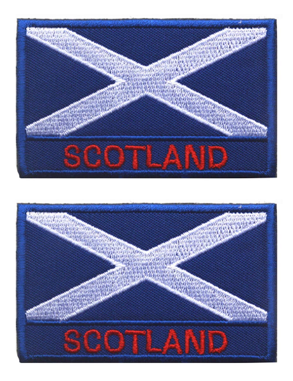 AliPlus2 PCS Scotland Flag Patches Embroidered Tactical Military Morale Patch Applique Fastener Hook and Loop