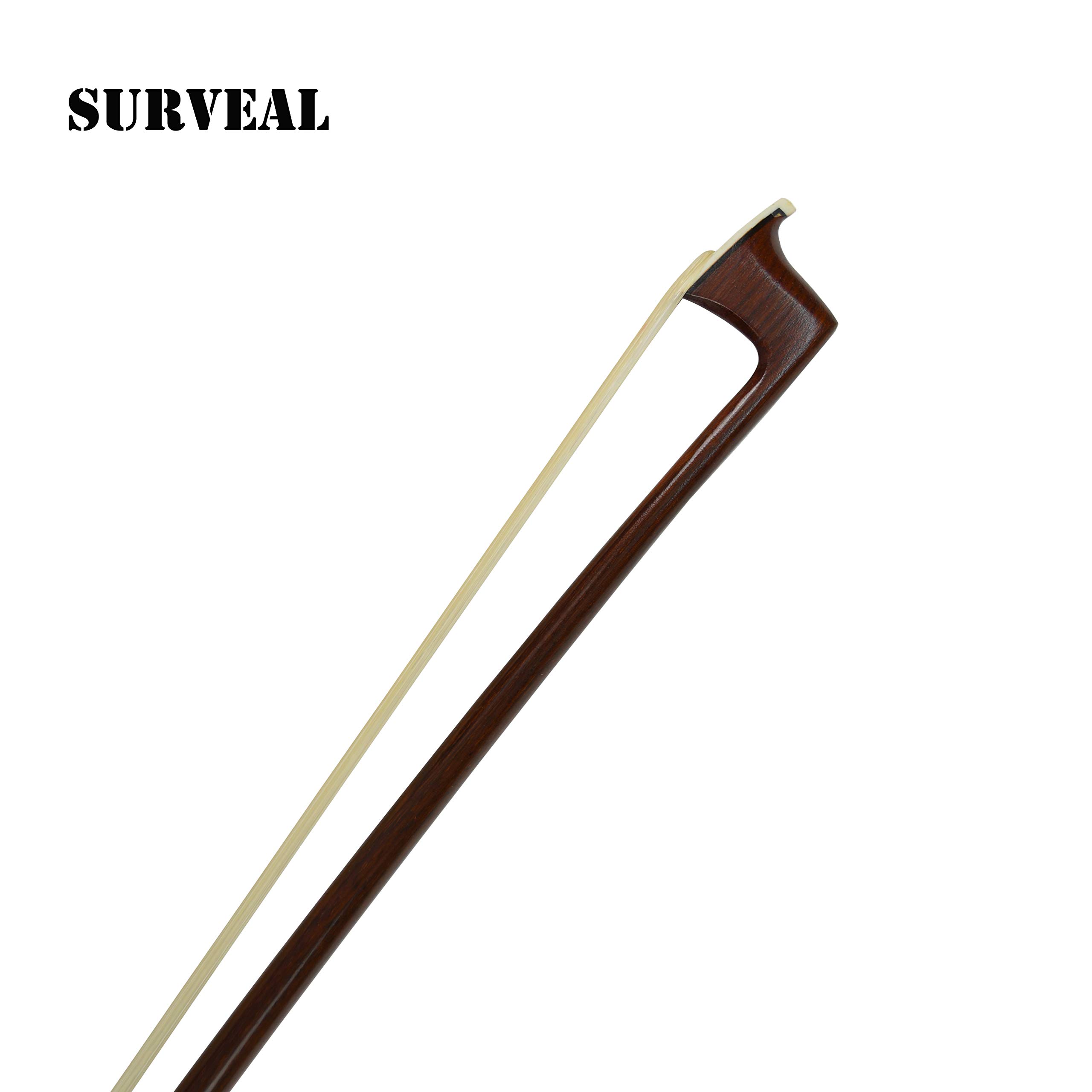 archetto per violino in legno di pernambuco con la migliore coda di cavallo della Mongolia e il miglior elastico, misura 4/4 4/4 Marrone