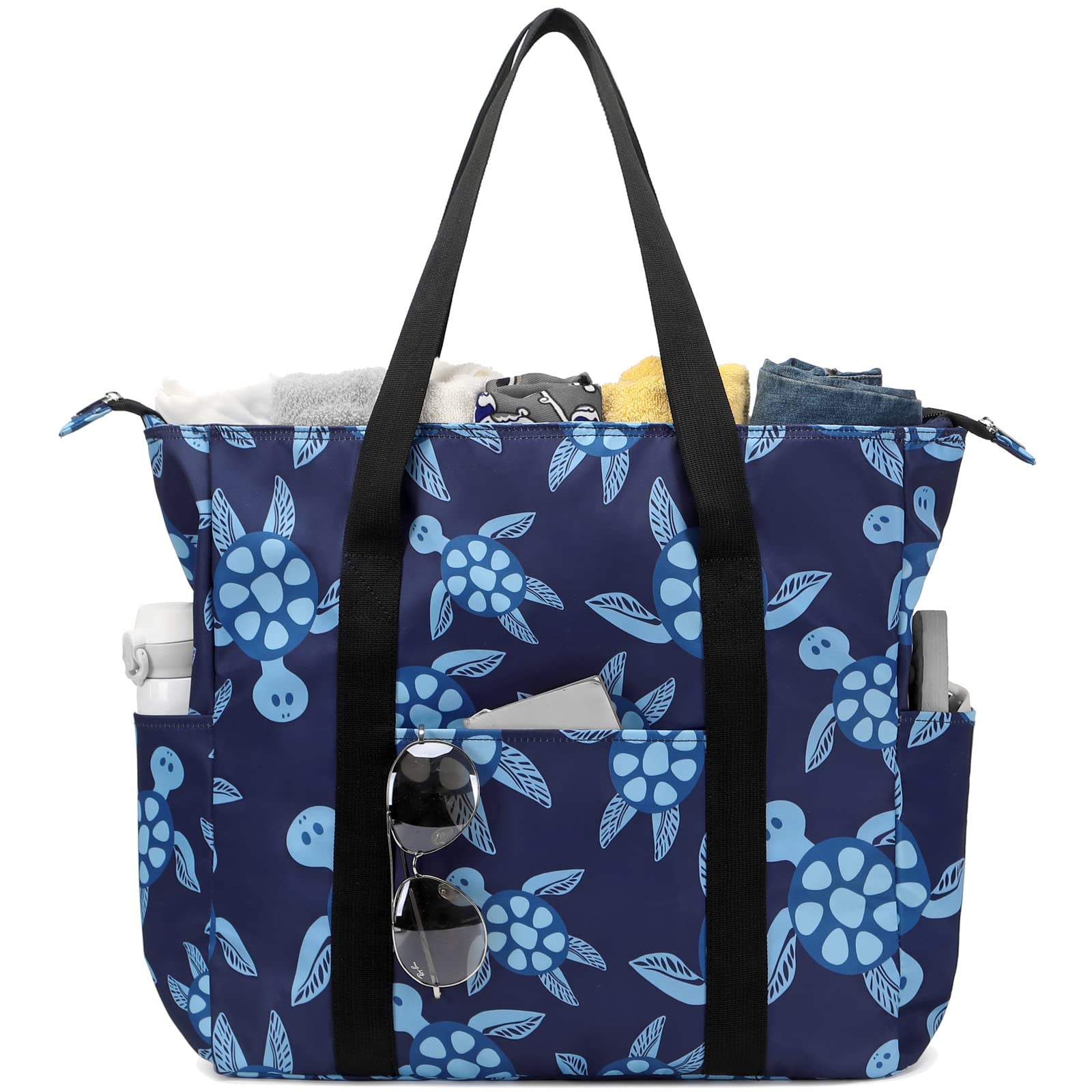 OctSky Beach Bags Women Waterproof Sandproof Beach Tote Bags Pool bag with Zipper Large Beach Tote