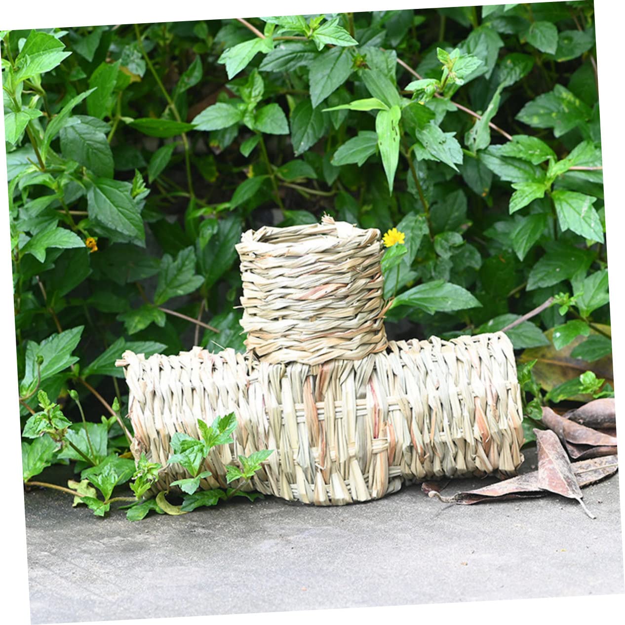 DOITOOL 2stücke Hamster Tunnel Aus Handgewebtem Gras Langlebiges Interaktives Spielzeug Für Hamster Chinchillas Und Kleintiere Zum Verstecken Und Spielen Im Käfig Natürlich Fördert