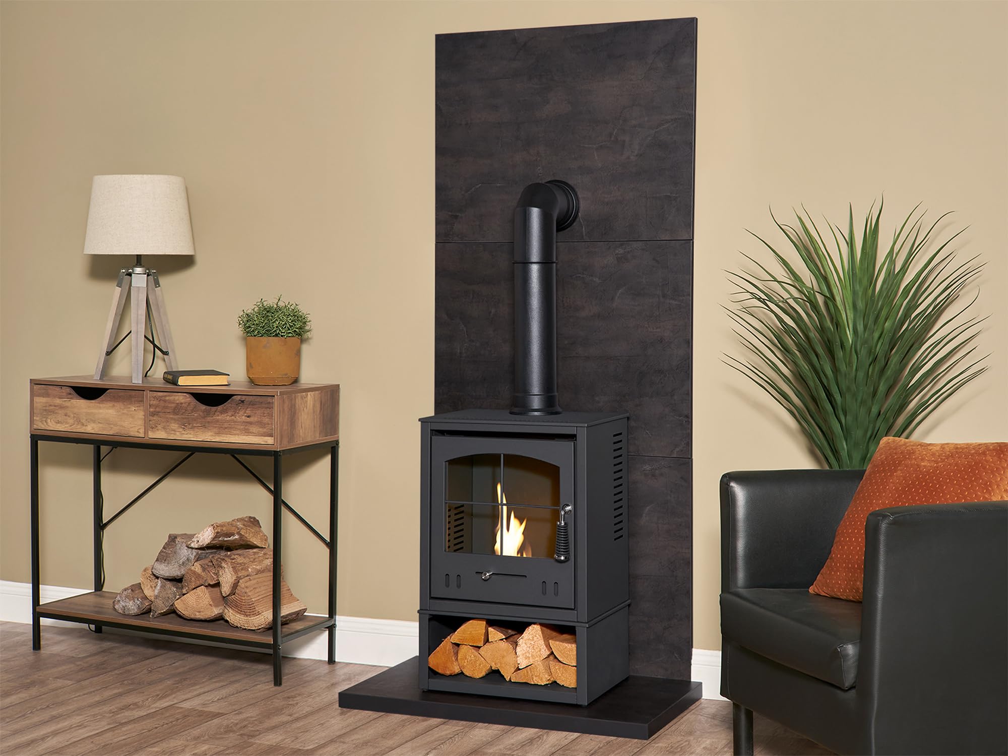Acantha x3 Tile & Hearth Set in Bronze Venetian Plaster Effect - Image 2