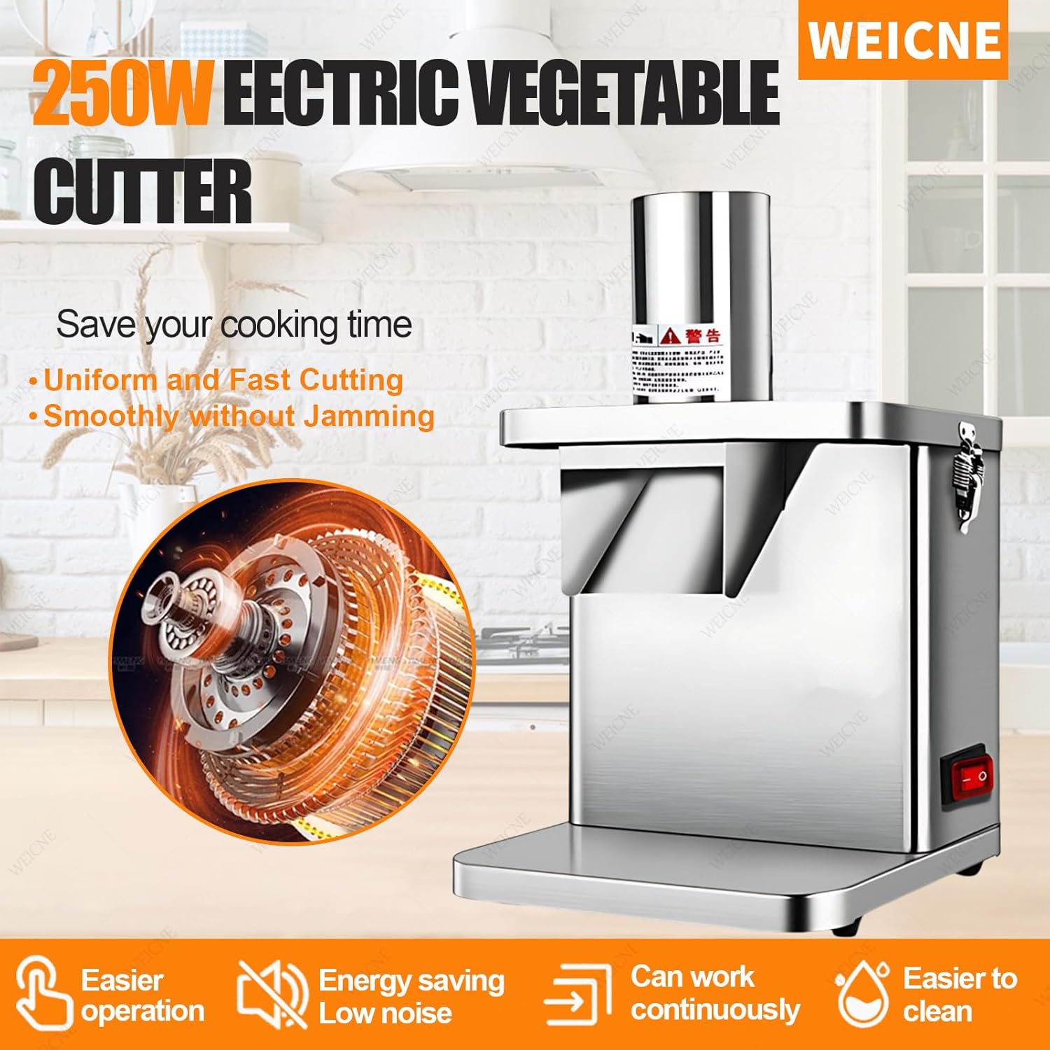 250w Vegetable Chopper Dicer Shredder, Food Processor Fruit Cutting Machine, Commercial Vegetable Chopper Dicer Shredder for Hotel Restaurant +JuliennePlate