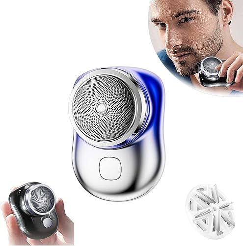 DASHENRAN Afeitadora eléctrica portátil Mini-Shave, maquinilla de afeitar eléctrica para hombres, carga recargable fácil de usar con un botón para