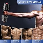 4 in 1 Adjustable Dumbbell Set,55LBS Free Weights Dumbbells with Connecting Rod Used as Barbell & Non-Slip Handles & Kettle-Bell Base,Full Body Workout,Home Gym Workout Equipment