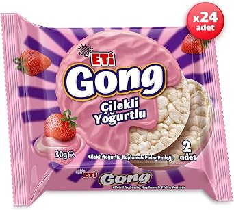 Eti Gong  ilekli Yo urtlu Kaplamal  Pirin  Patla  30 g x 24 Adet