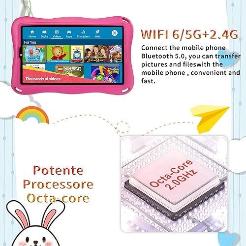 Miniatura 6 de DEERTiME Tableta Android 15 para niños de 9 pulgadas para niños, Octa-Core, 12GB+32GB+1TB, 1340 x 800 IPS Display Tablet para niños pequeños con