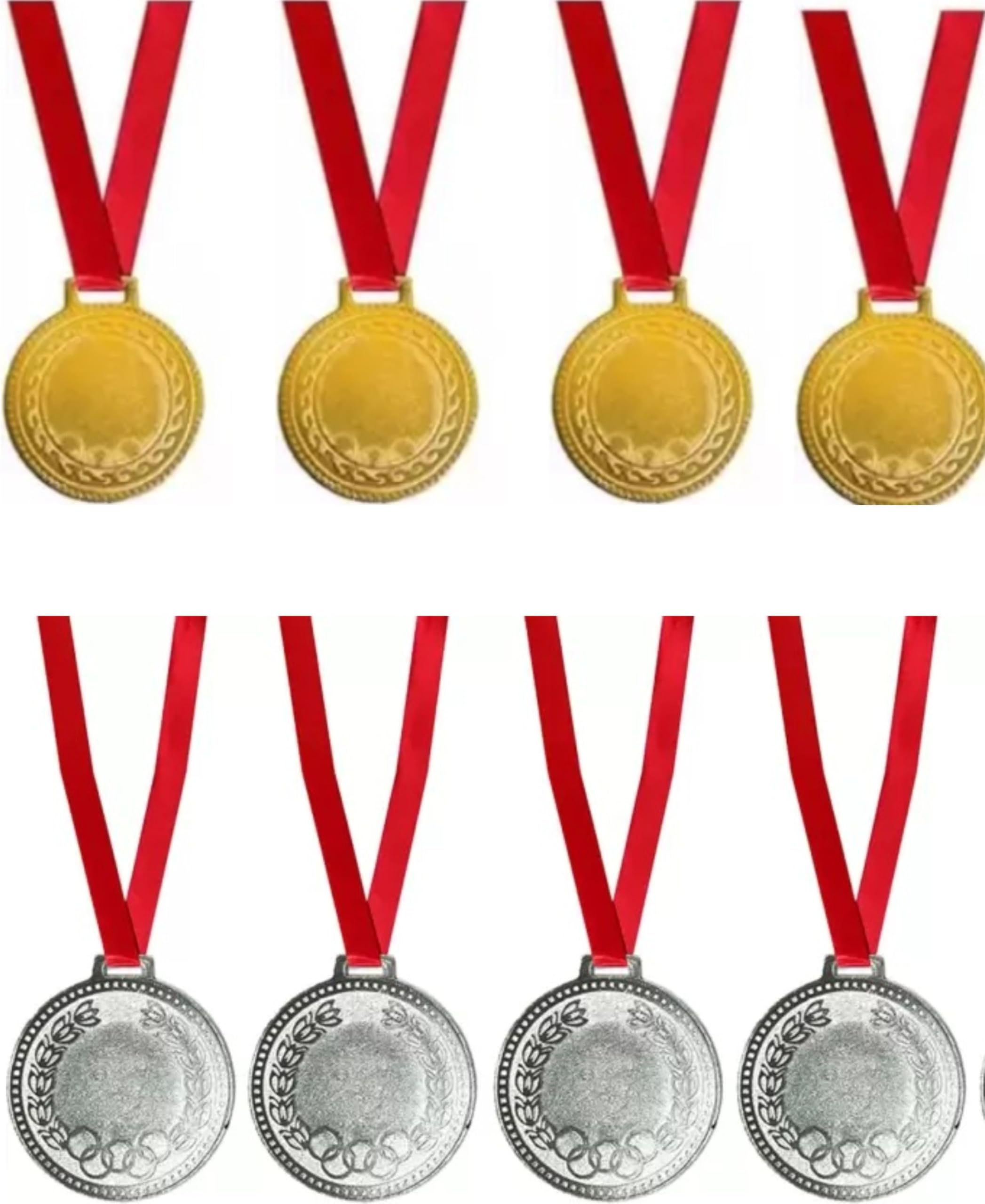 2-Inch Sports Medals Set: 4 Gold, 4 Silver for School Competitions-picture-12
