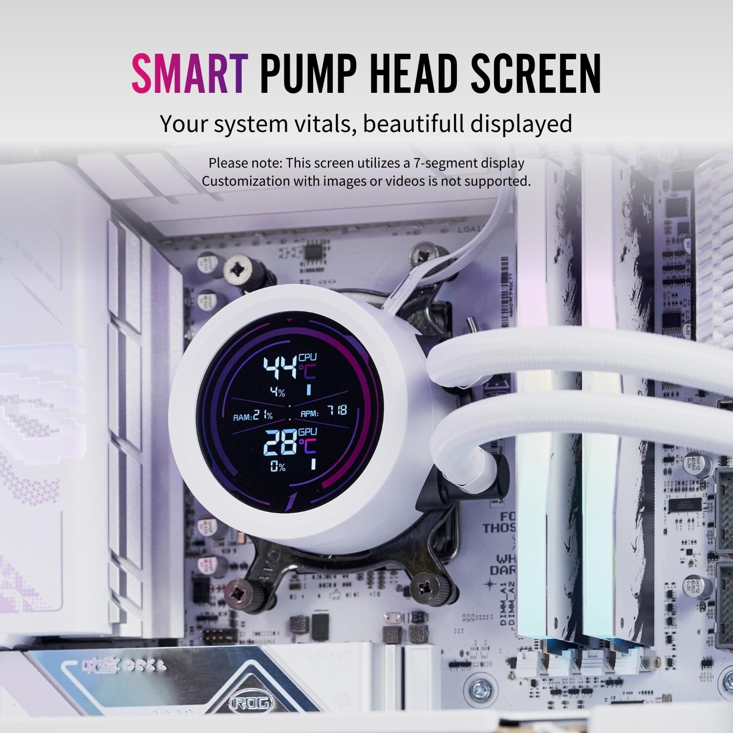 1ST PLAYER TS4 ARGB - Sistema di raffreddamento a liquido per CPU ARGB AIO, 360 mm, con display digitale, luce ARGB, 300 W TDP|PWM 3000 giri/min per AMD AM4/AM5, Intel LGA 115X/1200/1700/1851 (360 mm