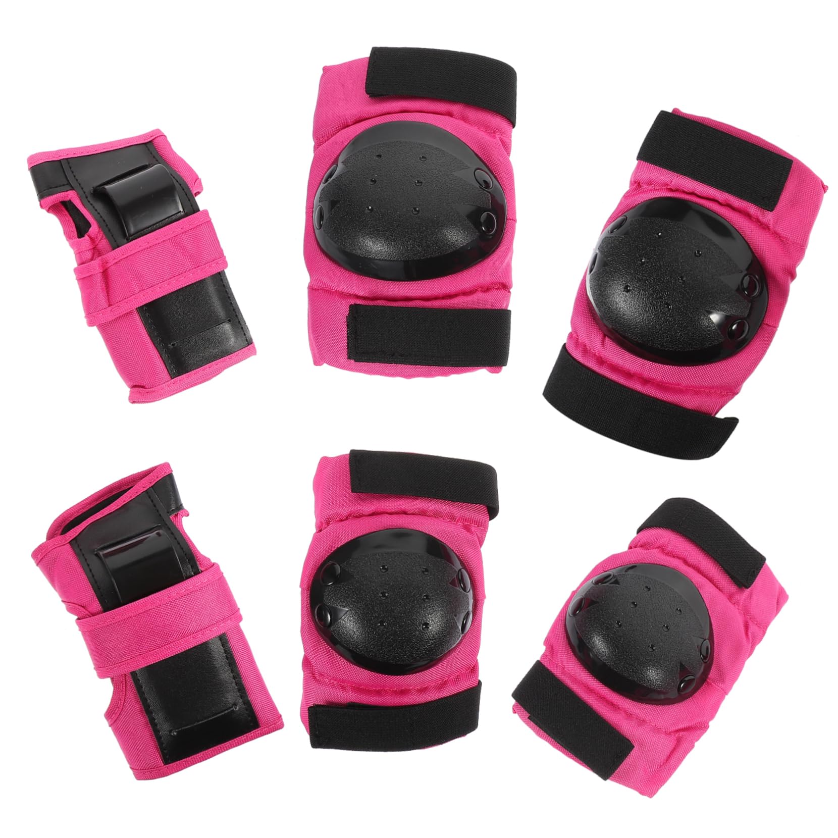 Abaodam Complete Boys and Girls Skateboarding Kit 6pcs Protective Gear: Kneepads Elbow Pads Wrist Guards Mesh Design for Comfort Size s