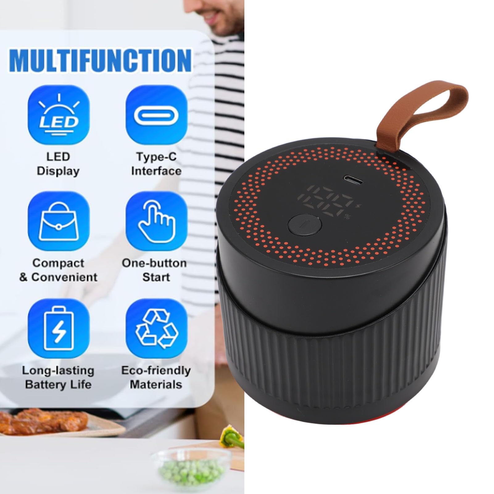 Machine de Scellage Sous Vide électrique Entièrement Automatique pour Bocaux Mason, pour la Conservation des Aliments et le Stockage avec 10 Couvercles