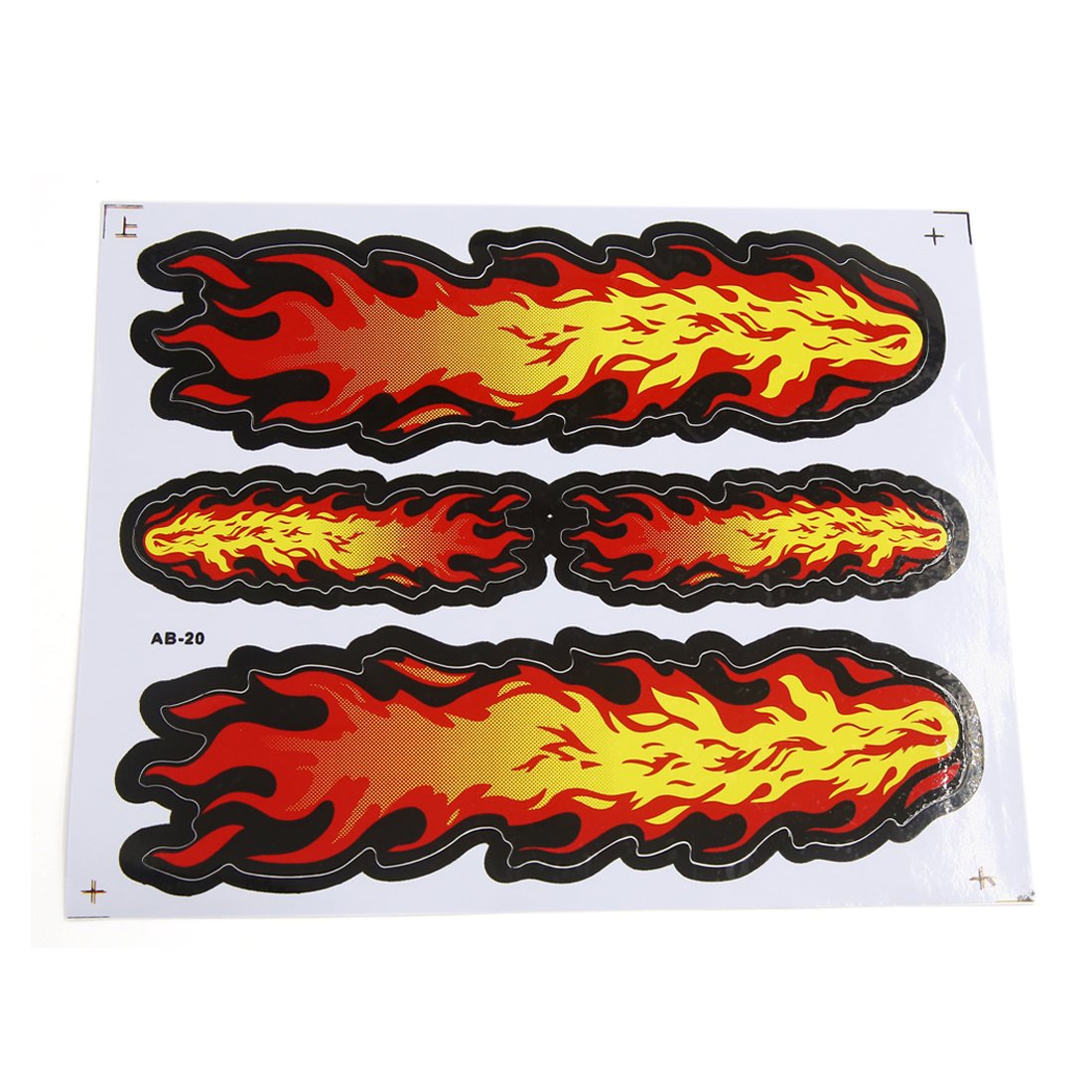 uxcellFire Flame Pattern Stick-on Decorative Ornament Sticker Decal for Auto Car