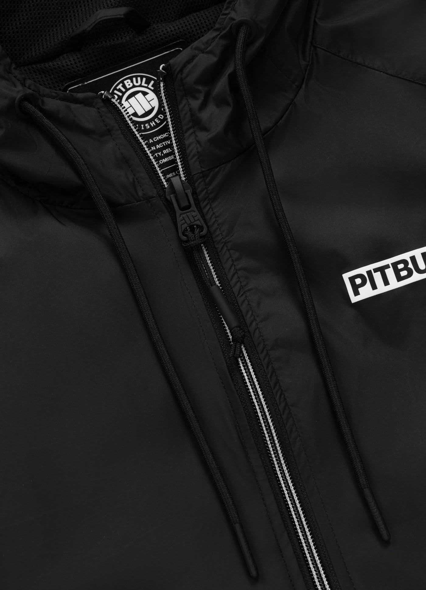 PITBULL - Męska kurtka przejściowa z kapturem, ATHLETIC LOGO, wiatroszczelna kurtka męska, softshellowa kurtka z kapturem z zamkiem błyskawicznym, wygodne kieszenie boczne, kurtka wiosenna, kurtka