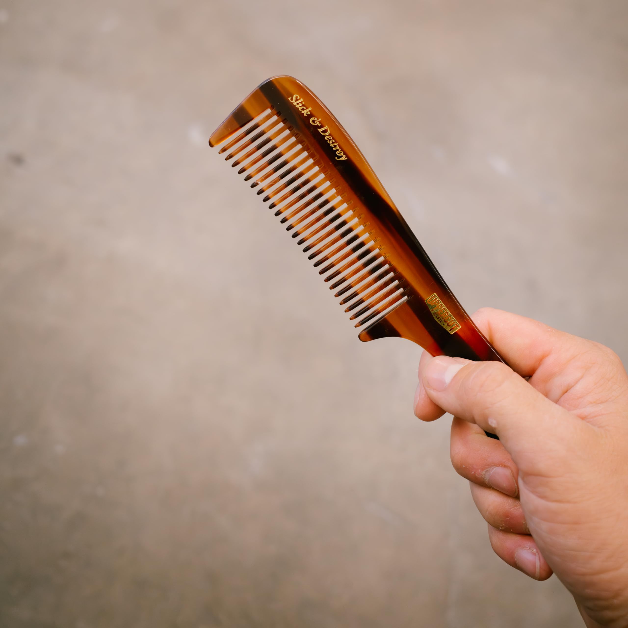 Uppercut Deluxe CT9 Styling Comb, Flat Handled Long Toothed Hair Comb for Ultimate Styling Control, Ideal for Grooming Medium to Long Hair Styles