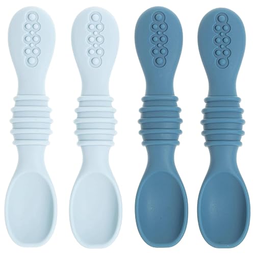 Vista 33 de Cuchara de silicona para bebé, destete LED para bebés, cucharas de bebé de primera etapa, juego de cucharas de alimentación para bebés, apto
