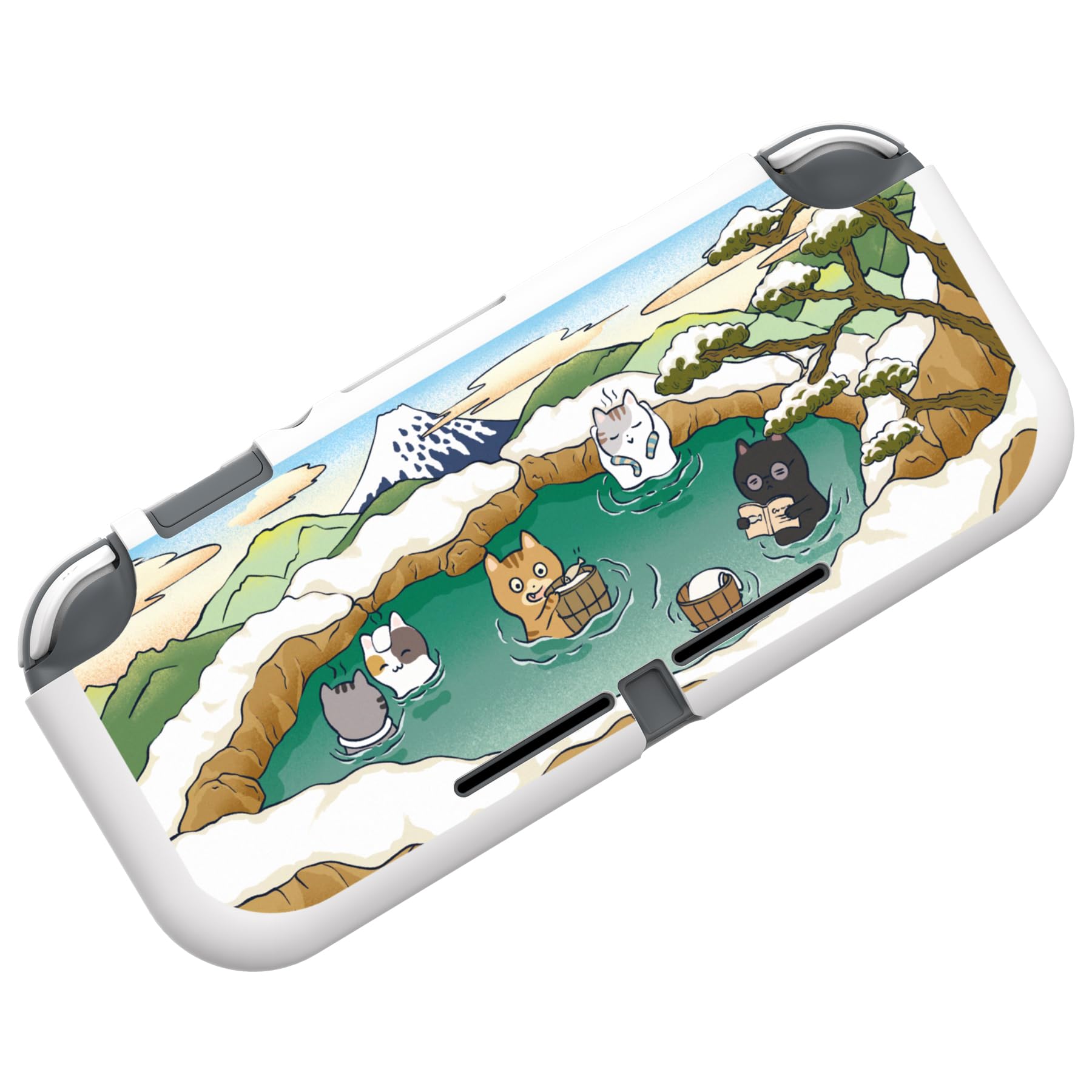 playvital Hot Spring Kitties Custom Protective Case for Nintendo Switch Lite, Soft TPU Slim Case Cover for Nintendo Switch Lite — view 5