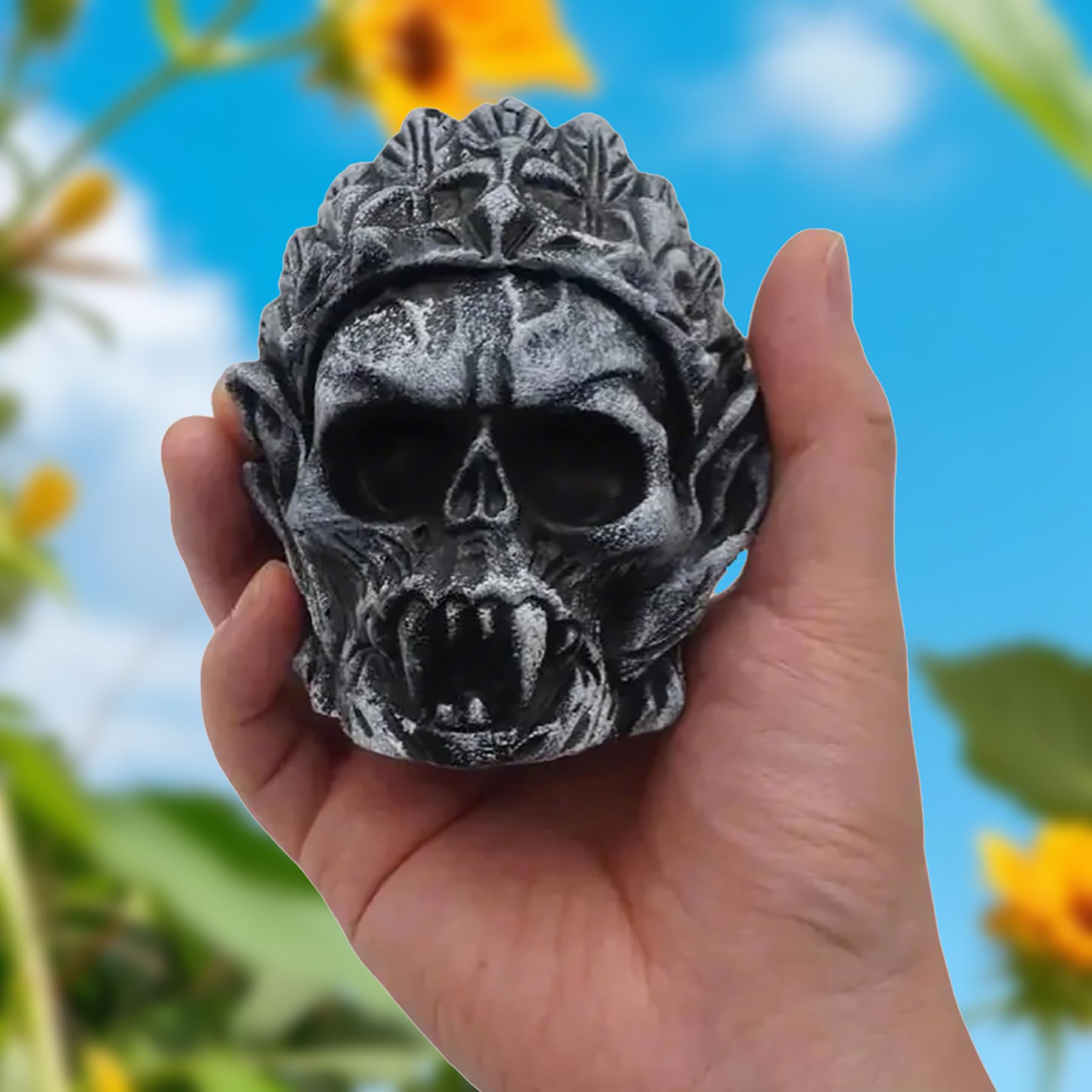 Pipée de la mort aztèque – Plus de 125 décibels Cris humains les plus bruyants, ancienne pipée aztèque pour Halloween, Dia De Los Muertos, cadeaux uniques pour les fans d'horreur et d'histoire (Noir A