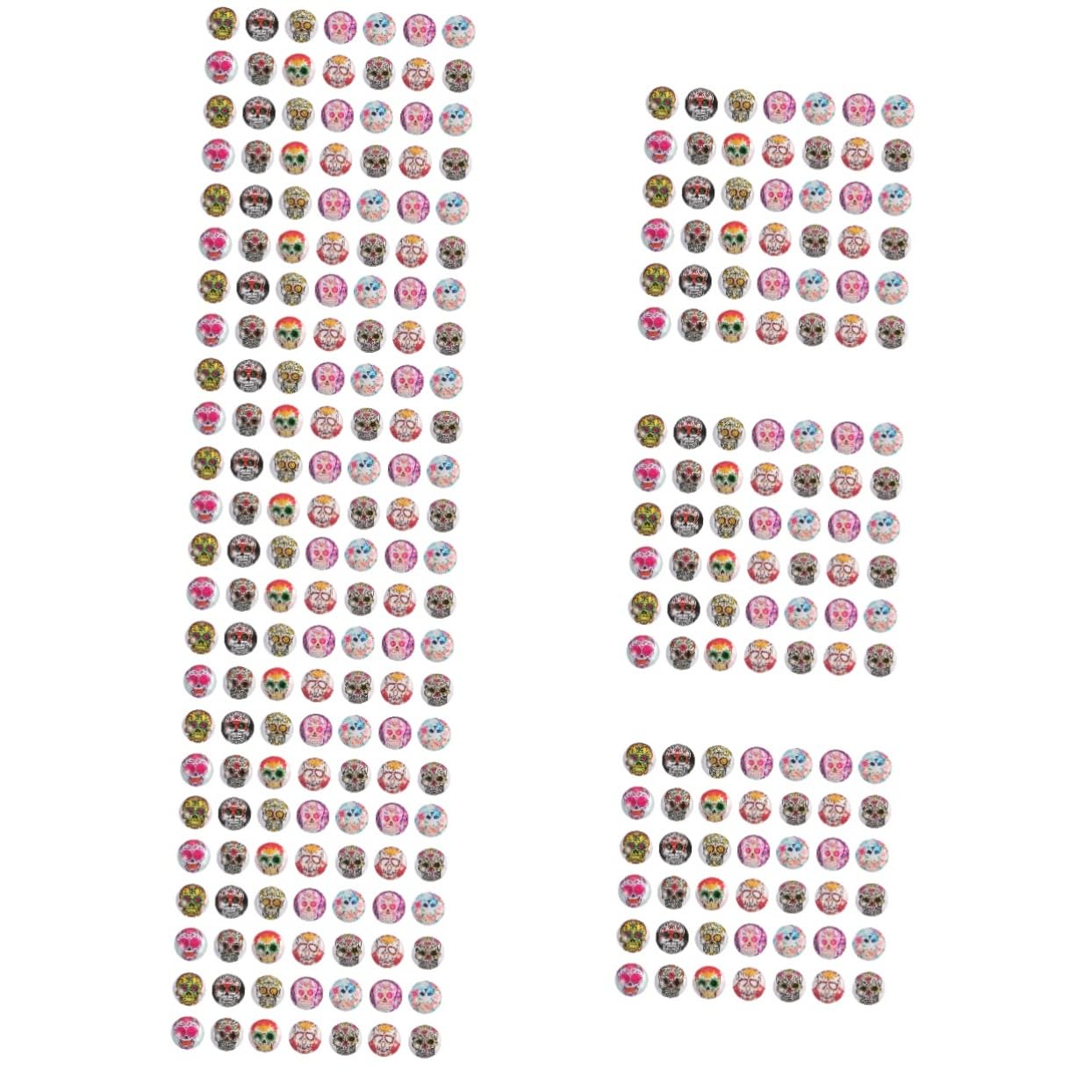TEHAUX 700pièces Verre Forme De Crâne Patches Gemstone Brillants pour Décoration De Bijoux Halloween Accessoires pour Artisanat
