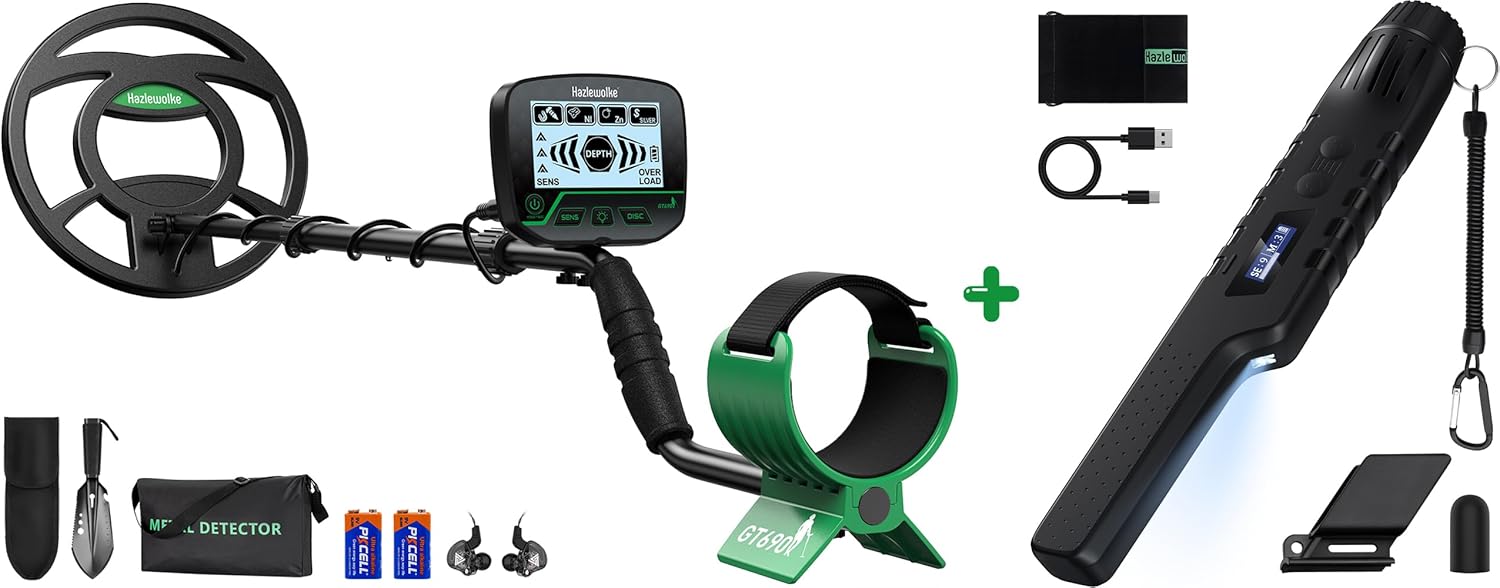 GT690 Metal Detector for Adults & Kids with HS-1 Metal Detector Pinpointer