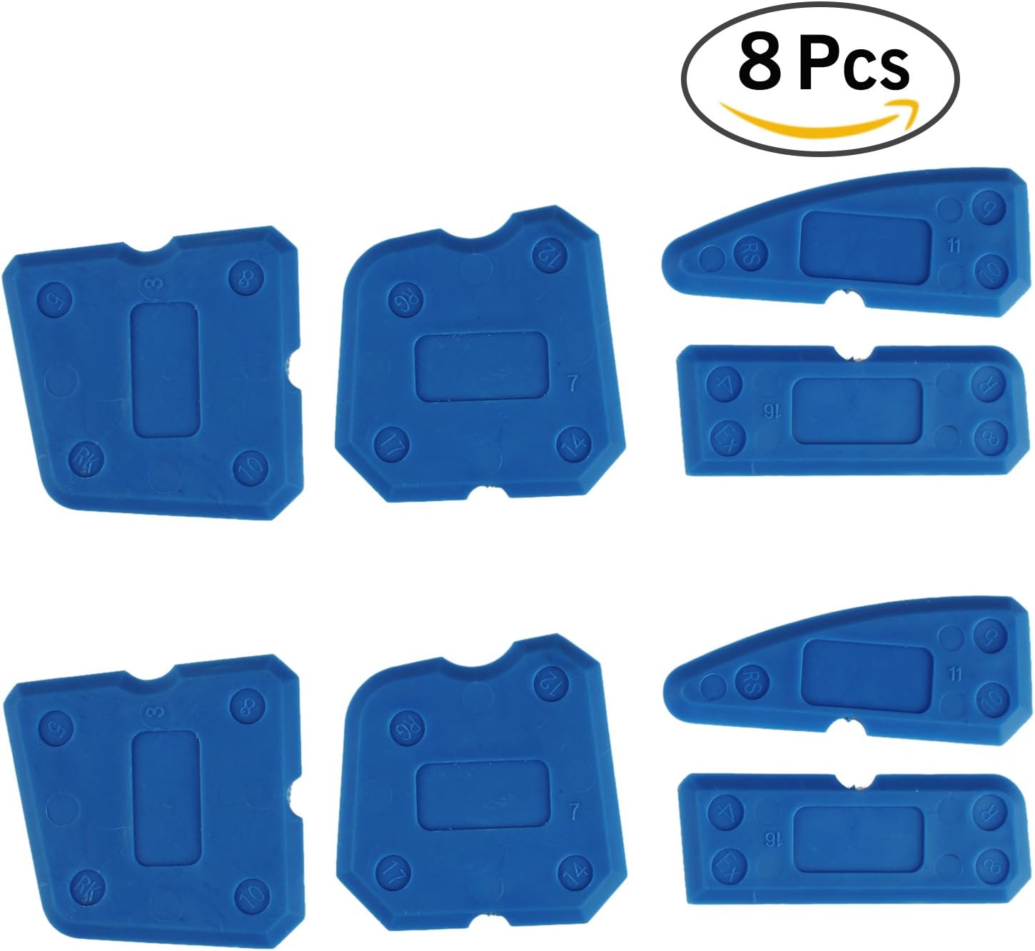 Aonesy Sealing Tool Scraper Kit Joint Sealant Silicone Caulk Remover 8 Pieces