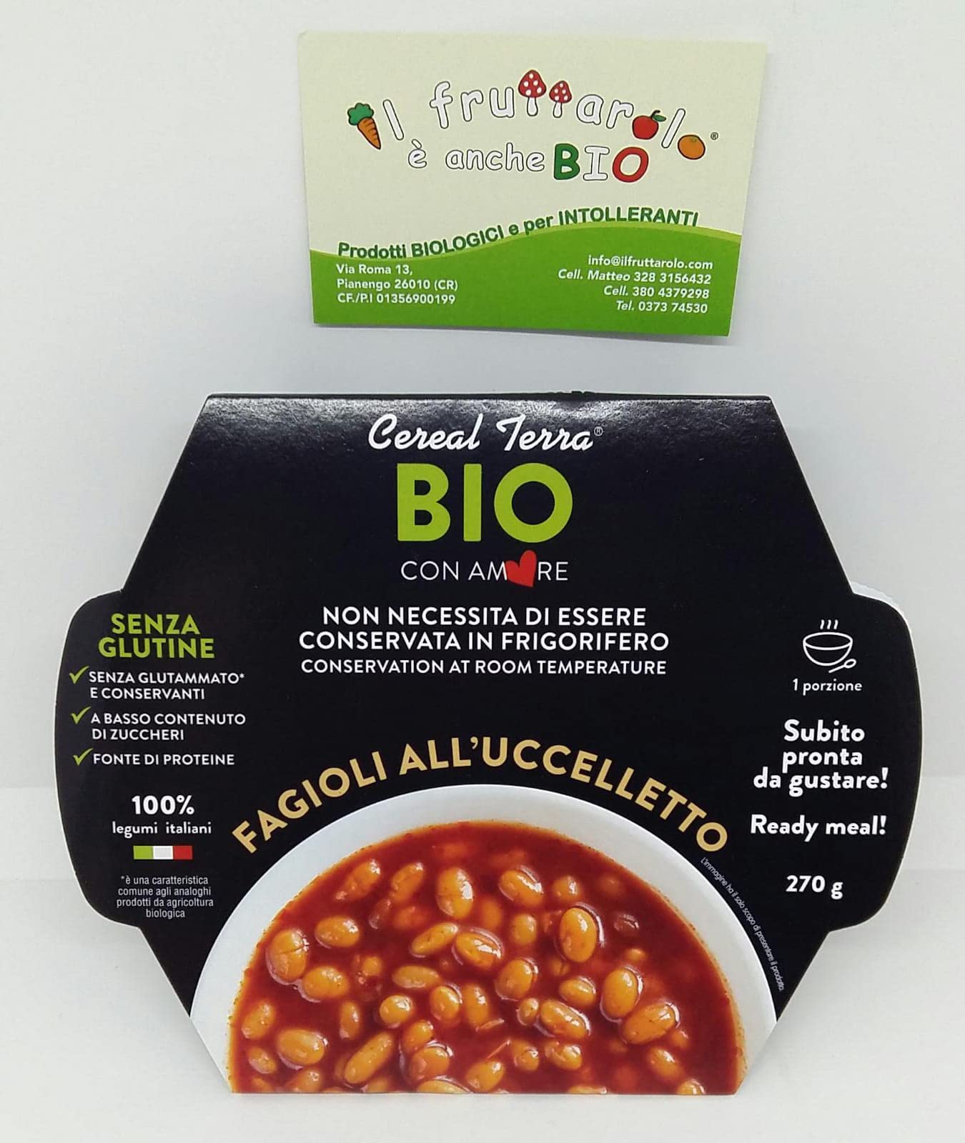 FAGIOLI ALL'UCCELLETTO PRONTI DA GUSTARE 270 GR NON SERVE CONSERVARLI IN FRIGORIFERO - SENZA GLUTINE GLUTEN FREE