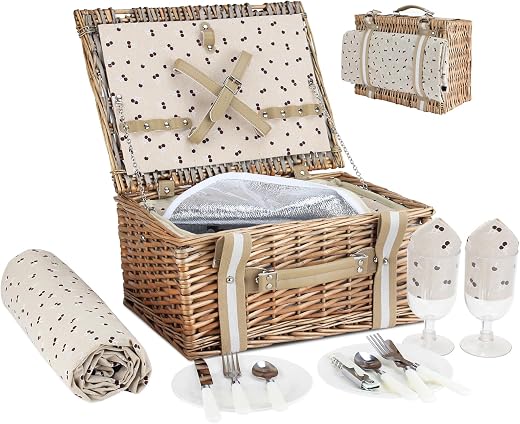 French Picnic Basket, Willow