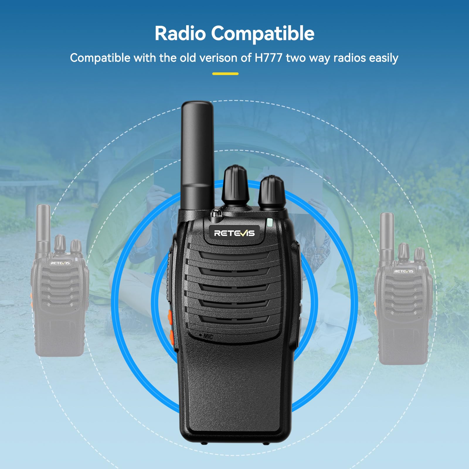 Retevis H777 Walkie Talkie Rechargeable, PMR446 2 Way Radio, USB A-Type C, Built-in Flashlight, VOX - Image 4