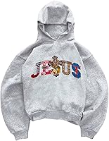 SOLYHUX Women's Y2K Gothic Letter Print Hoodie - Long Sleeve Drop Shoulder Loose Fit Pullover Sweatshirt