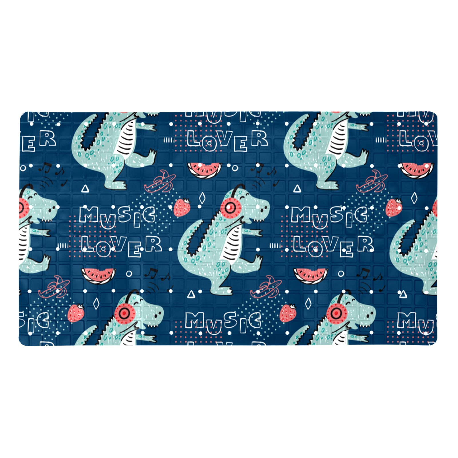 Tapis de bain antidérapant antibactérien bleu pour éviter les chutes des enfants
