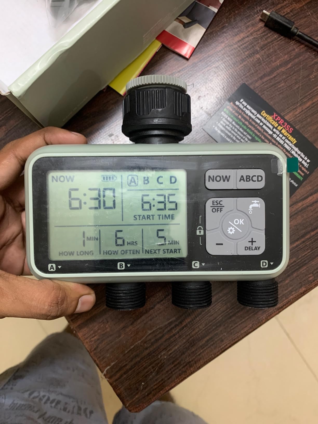 XPR3SS 4 Outlet Digital Garden Automatic Irrigation Water Timer with ...