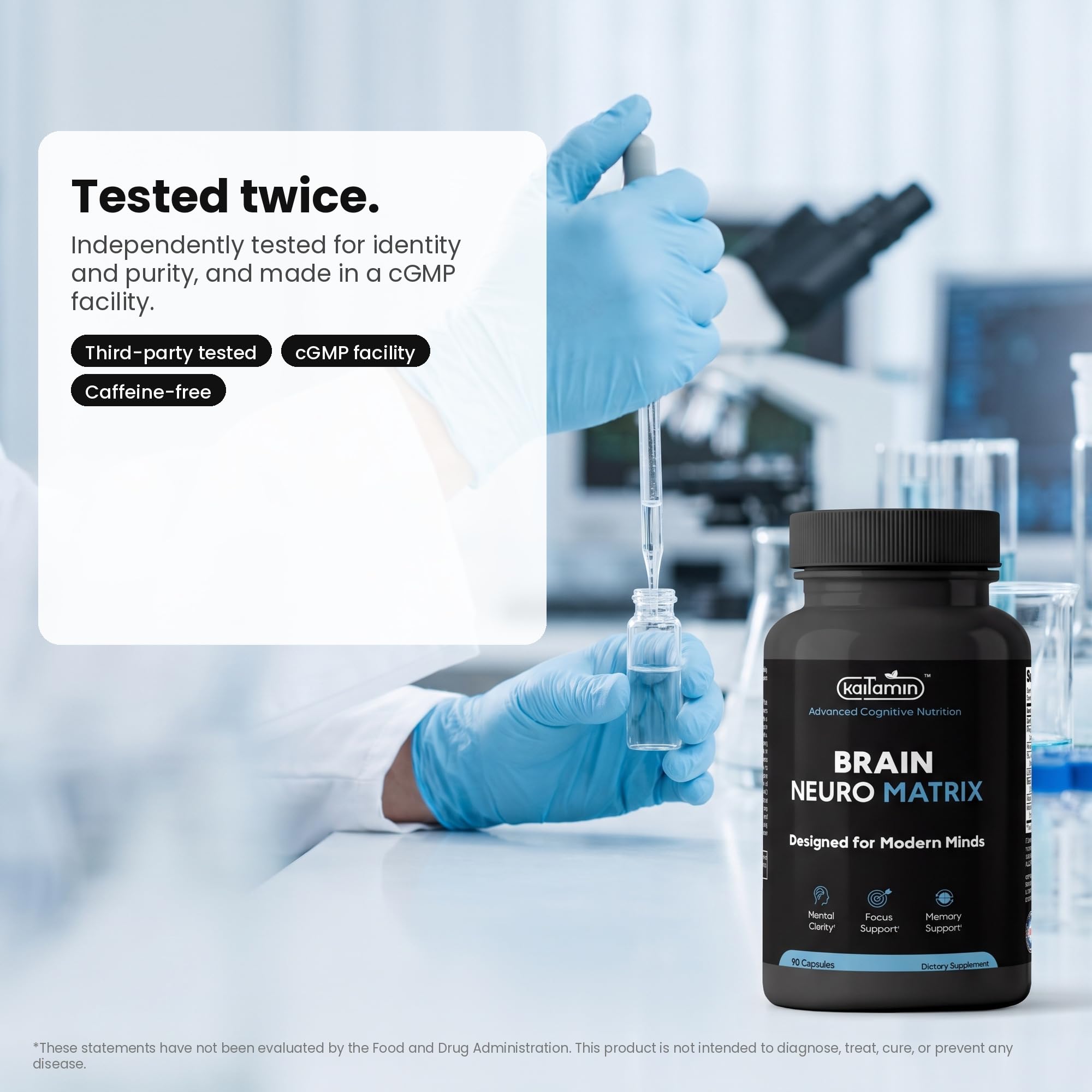 Brain Supplements for Memory and Focus, Caffeine Free, 90 Ct — Amazon image 7