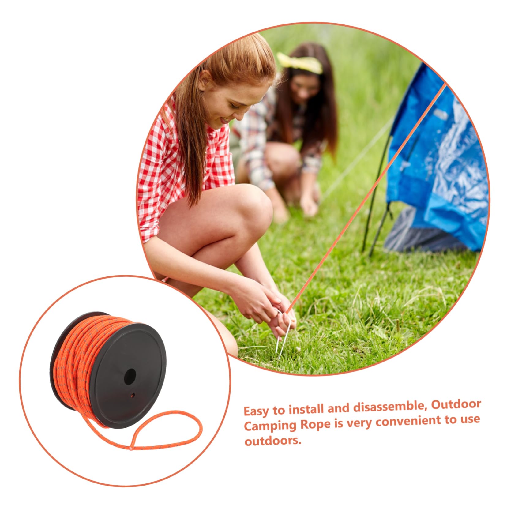 ibasenice Reflektierendes Campingseil Winddichtes Outdoor-Seil Zum Abspannen Zeltleinen Für Zeltbefestigung Reflektierende Schnüre Für Outdoor-ausrüstung
